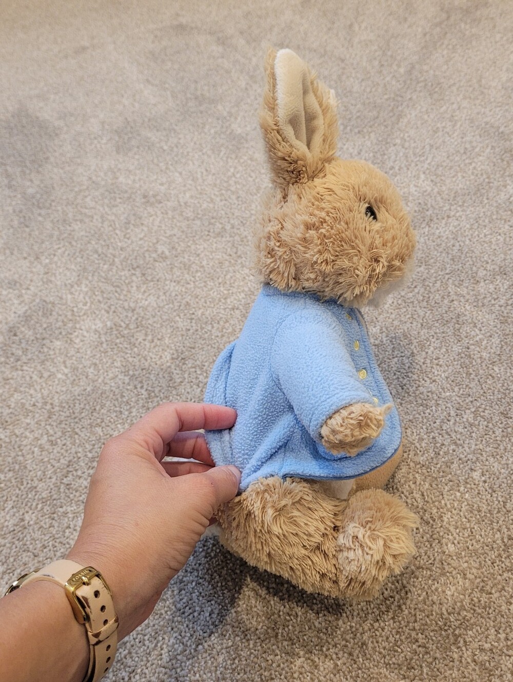 Gund Peter Rabbit Plush Bunny Toy with Light Blue Jacket - Picture 3 of 5